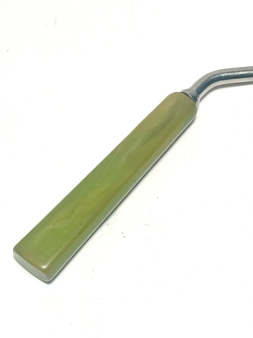 Vintage Angel Food Cake Cutter Comb Breaker Marbled Green Bakelite Handle MCM